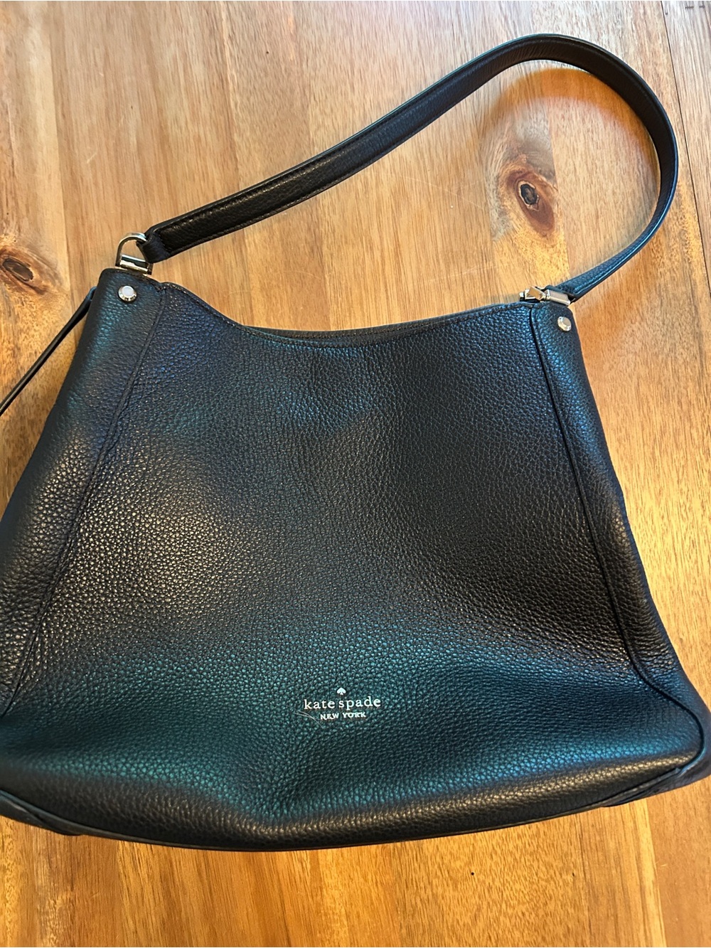 Kate Spade Black Pebbled Leather Shoulder Bag
